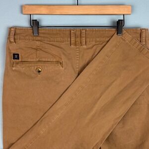 Roark Porter 2.0 Slim Straight Fit Chinos Khaki Pants Men's 36x31 Tan Distressed